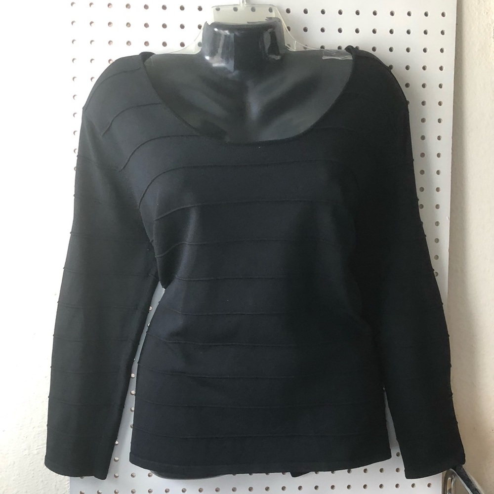 Chico’s Size 2 (Med) Black Pullover Sweater